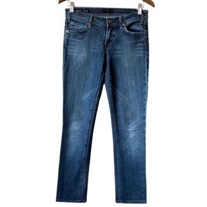 Citizens Of Humanity Low Rise Waist Skinny Leg Stretch Denim Jeans Blue